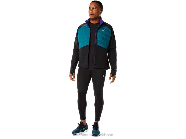 Asics vinter löparjacka män D6D0849 sammetsfuru/svart ljung
