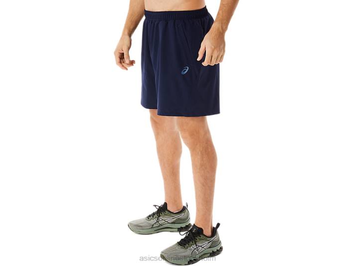 Asics 7 i vävd kort män D6D0968 midnatt