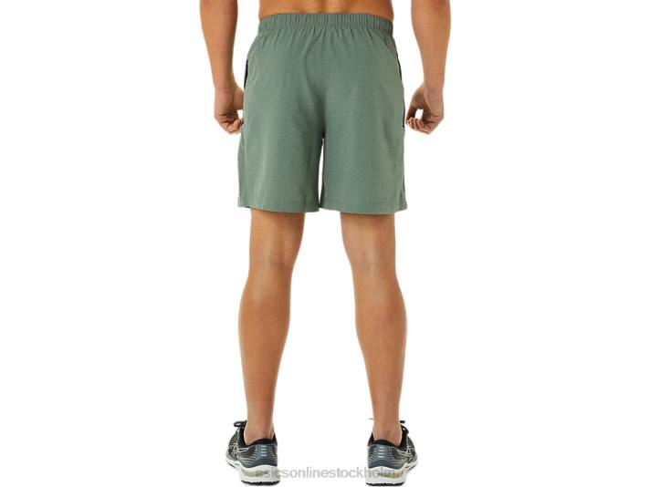 Asics 7in pr lyte kort män D6D01362 lavgrönt tryck/fransk blå