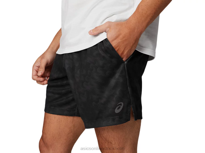 Asics 7in stickad träningshort män D6D01779 prestanda svart