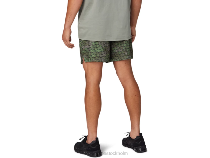 Asics 7in stickad träningshort män D6D01784 lavgrön
