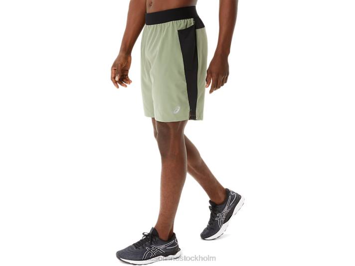 Asics 9-tums mixer kort män D6D01408 lavgrön/prestandasvart