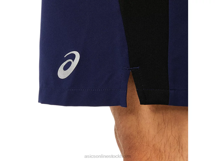 Asics 9-tums mixer kort män D6D01763 peacoat/performance svart