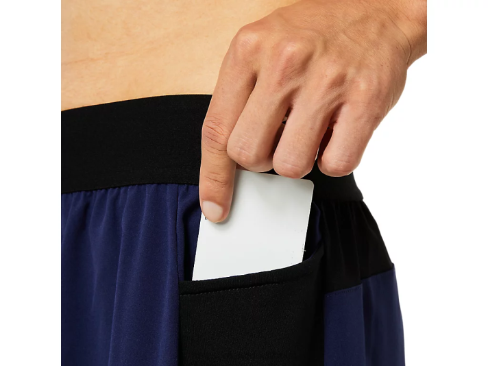 Asics 9-tums mixer kort män D6D01763 peacoat/performance svart