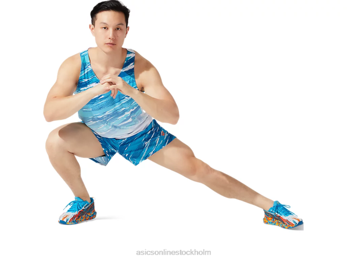 Asics färginjektion 5kort sagt män D6D01913 återfödd blå