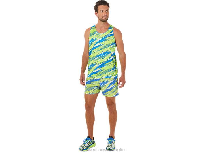 Asics färginjektion kort män D6D01425 hazard grön