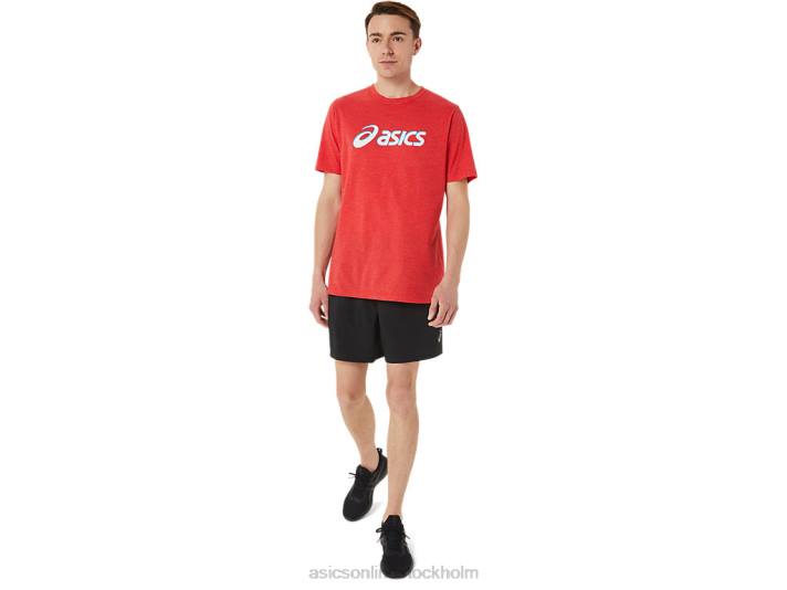 Asics enastående fjärde kort ärm män D6D01256 klassisk röd ljung