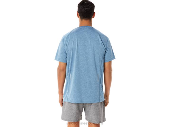 Asics färdigställt lyte kort ärm män D6D0928 azurblå ljung