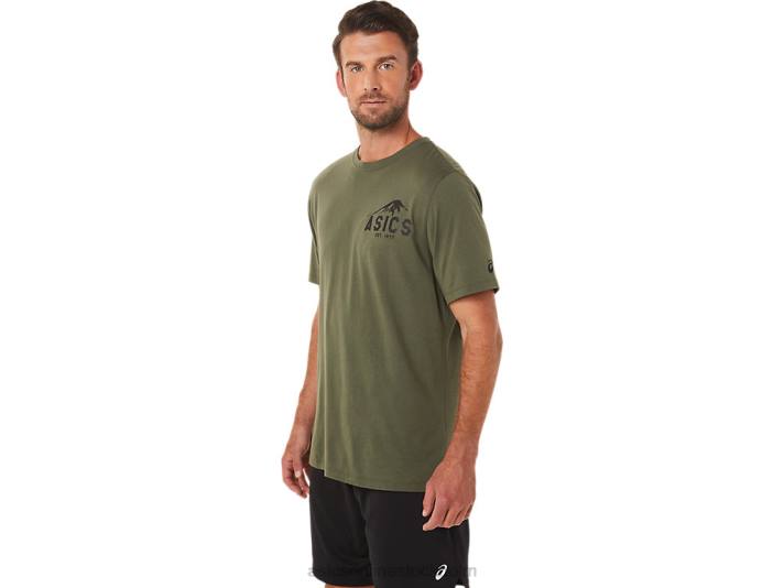 Asics fuji 1977-tröja män D6D01630 oliv duk