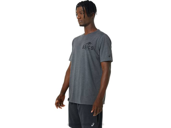 Asics fuji 1977-tröja män D6D0886 mörkgrå ljung
