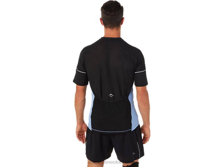 Asics fujitrail topp män D6D01433 blå harmoni/performance svart