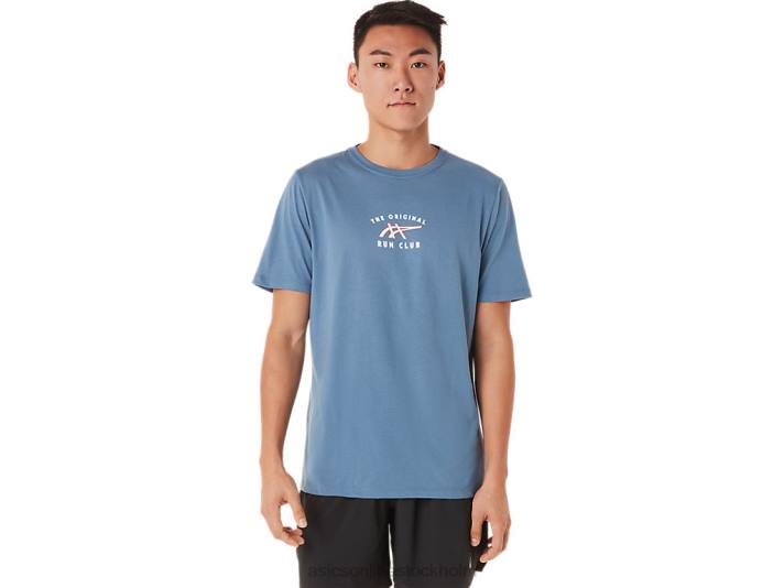 Asics kortärmad klubbt-shirt män D6D01700 storm blå