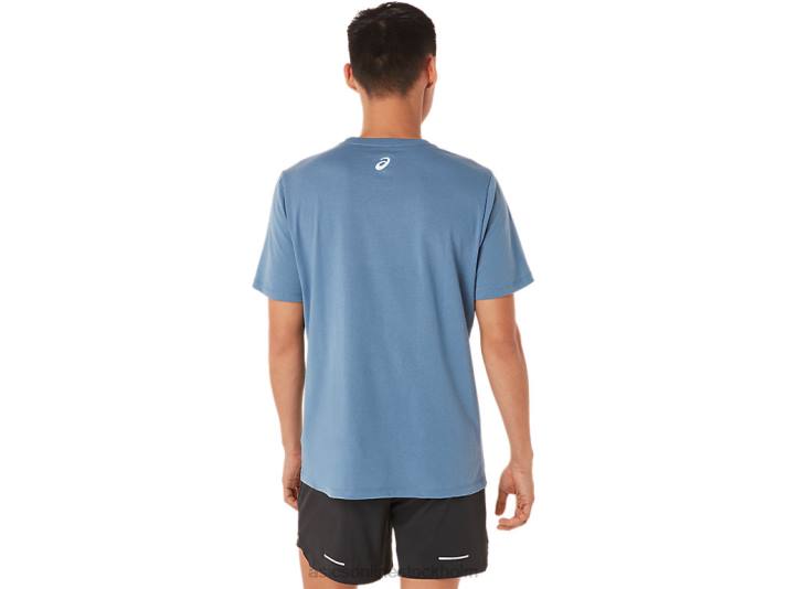 Asics kortärmad klubbt-shirt män D6D01700 storm blå