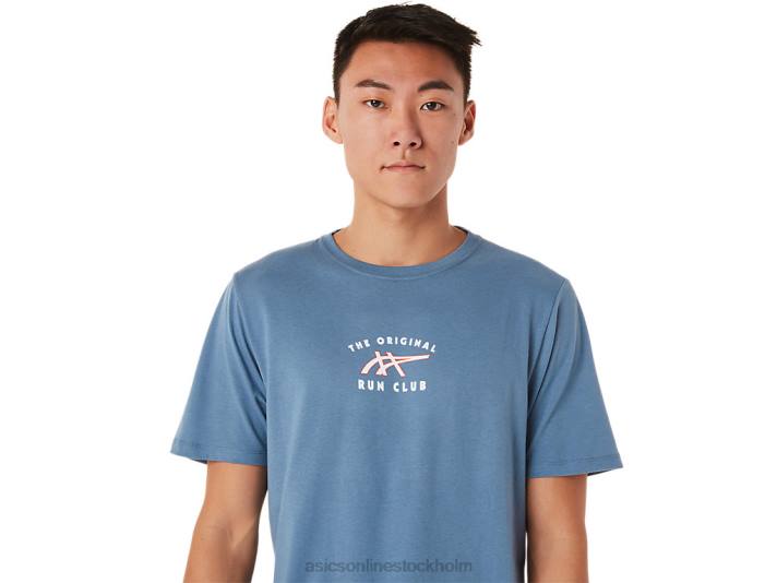 Asics kortärmad klubbt-shirt män D6D01700 storm blå