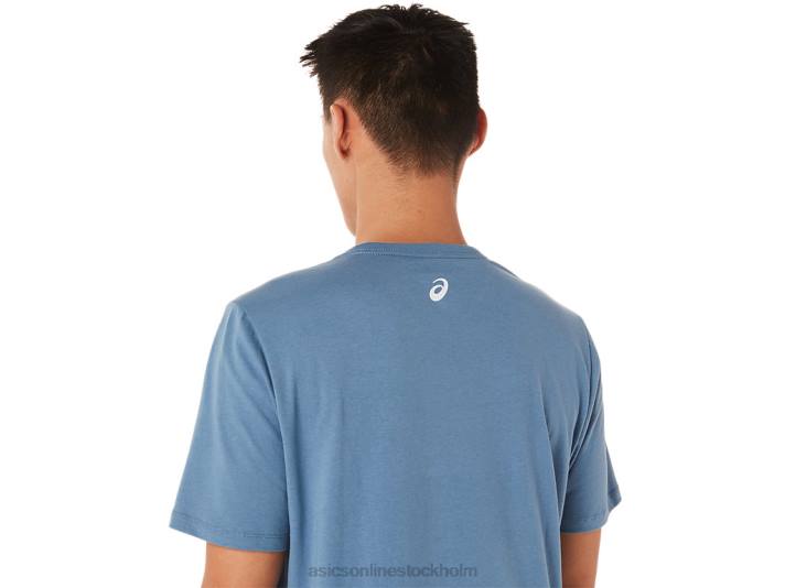Asics kortärmad klubbt-shirt män D6D01700 storm blå