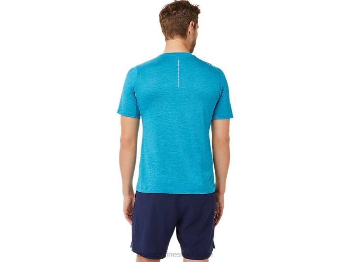 Asics kortärmad prestandatopp män D6D02037 blågrönt