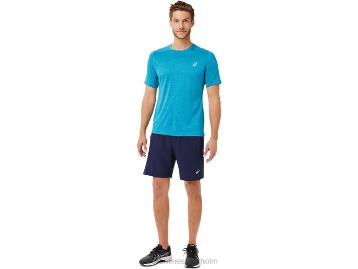 Asics kortärmad prestandatopp män D6D02037 blågrönt