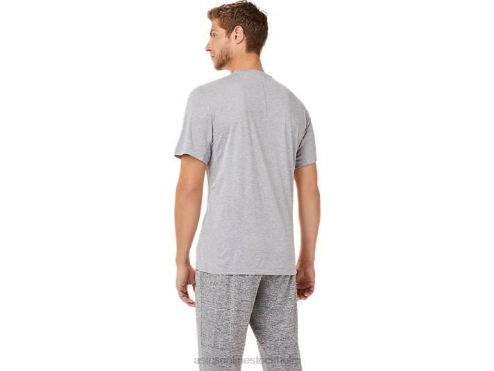 Asics kortärmad prestandatopp män D6D02040 plåtsten