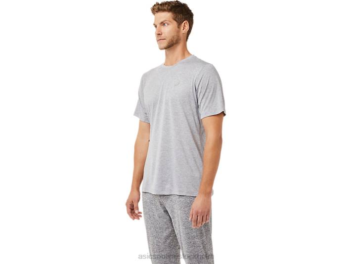 Asics kortärmad prestandatopp män D6D02040 plåtsten