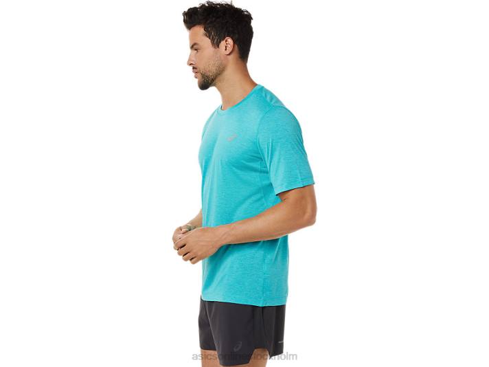 Asics kortärmad prestandatopp män D6D0892 techno cyan