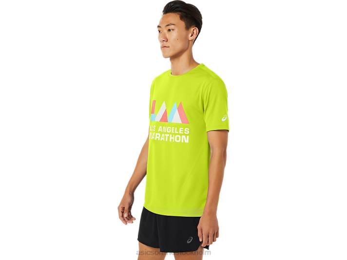 Asics la marathon kort ärm män D6D01625 säkerhetsgul