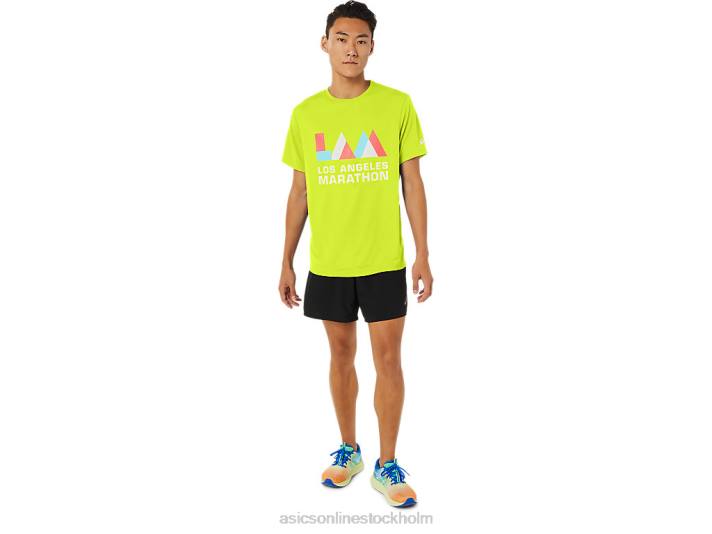 Asics la marathon kort ärm män D6D01625 säkerhetsgul