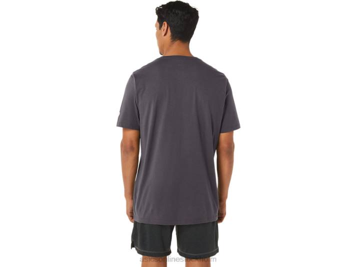 Asics målarpensel kortärmad t-shirt män D6D0158 mörkgrå ljung