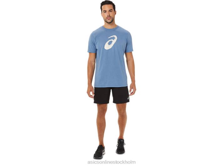 Asics målarpensel kortärmad t-shirt män D6D01742 storm blå