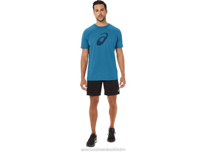 Asics målarpensel kortärmad t-shirt män D6D072 ö blå ljung