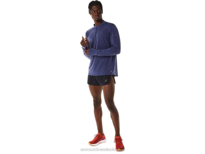 Asics metarun 1/2 dragkedja långärmad topp män D6D0278 indigoblå