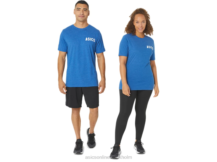 Asics ränder soluppgång t-shirt män D6D0141 sjökörning
