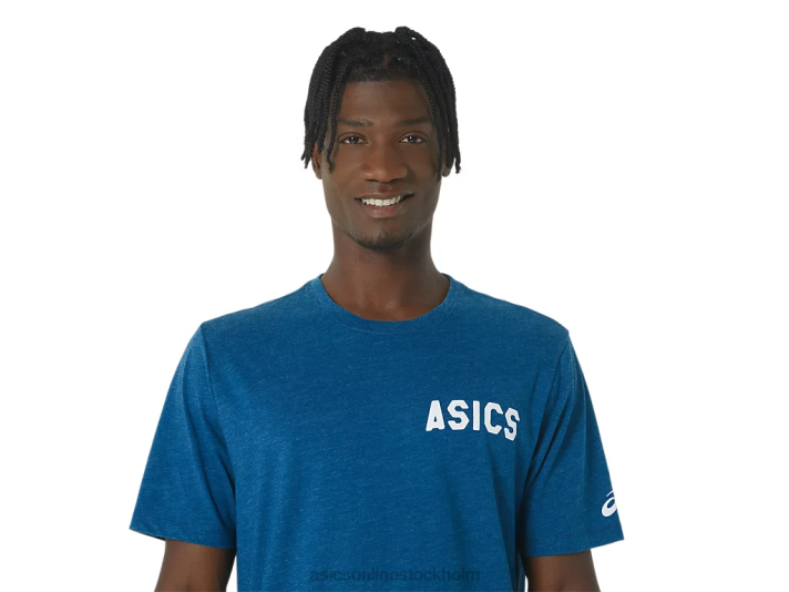 Asics ränder soluppgång t-shirt män D6D0141 sjökörning