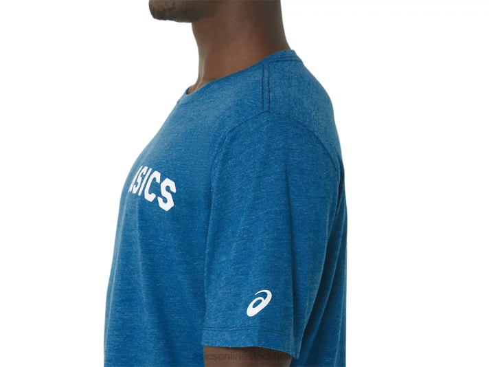 Asics ränder soluppgång t-shirt män D6D0141 sjökörning