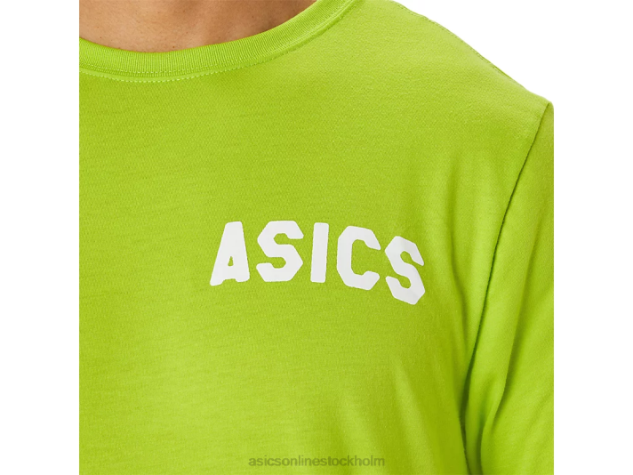 Asics ränder soluppgång t-shirt män D6D0142 limeskal