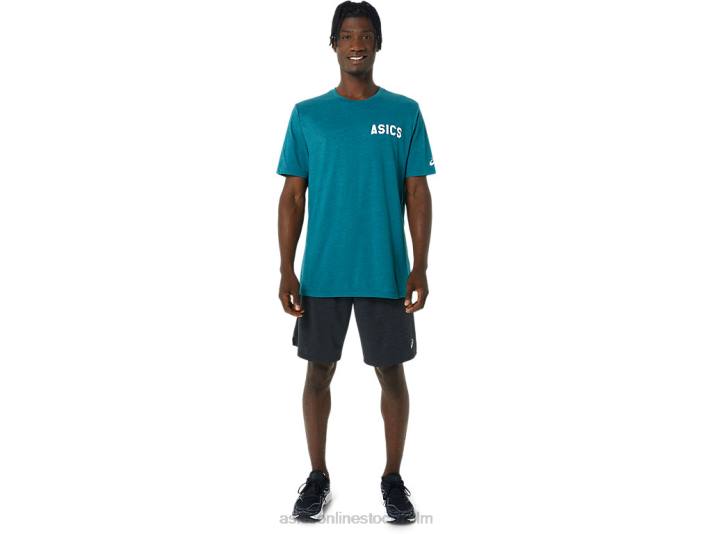 Asics ränder soluppgång t-shirt män D6D0831 sammets tallljung