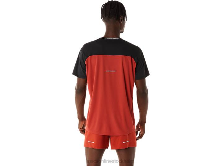 Asics racing kortärmad topp män D6D0272 prestanda black/spice latte