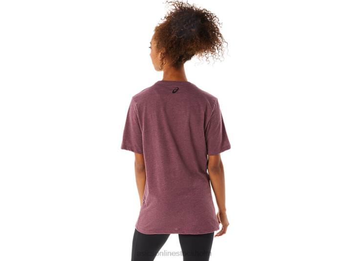 Asics randig kortärmad t-shirt män D6D01643 djup kärrljung