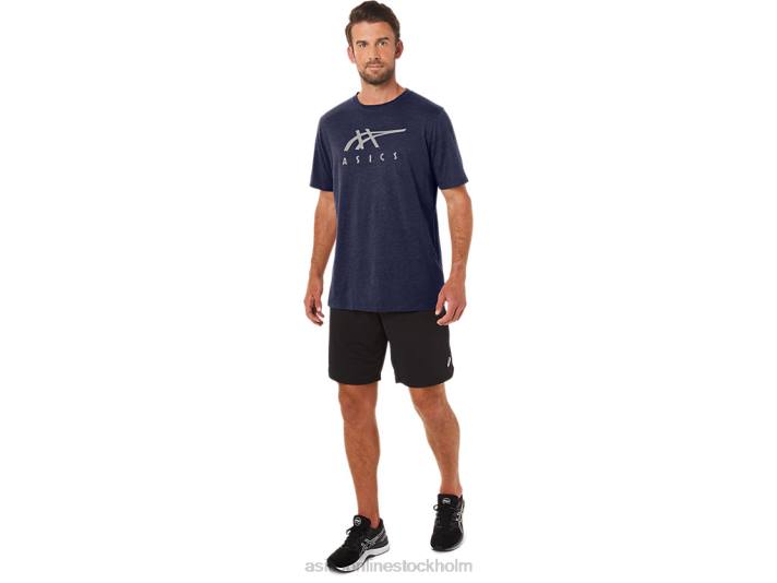 Asics randig kortärmad t-shirt män D6D023 ärftljung