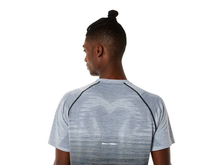 Asics sömlös kortärmad topp män D6D01127 prestanda svart/bärgrå