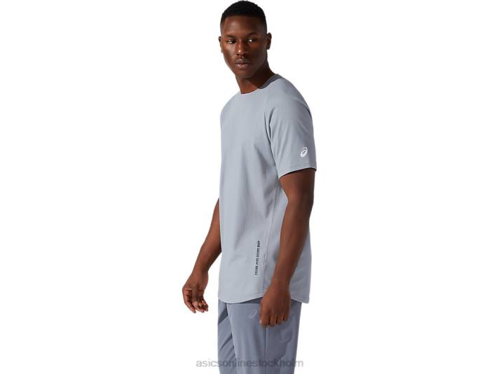 Asics smsb tränings kortärmad topp män D6D01991 plåtsten