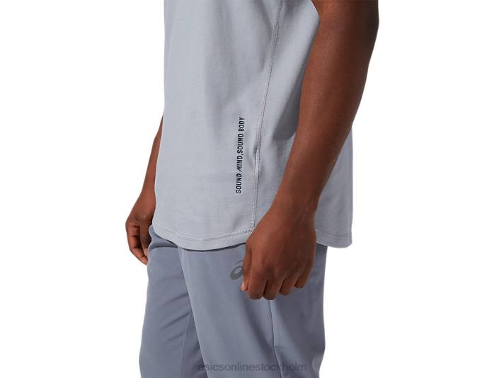 Asics smsb tränings kortärmad topp män D6D01991 plåtsten