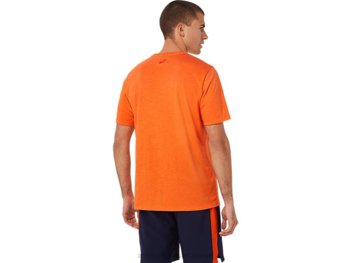 Asics spiral en universell lang t-shirt män D6D01912 ringblomma ljung