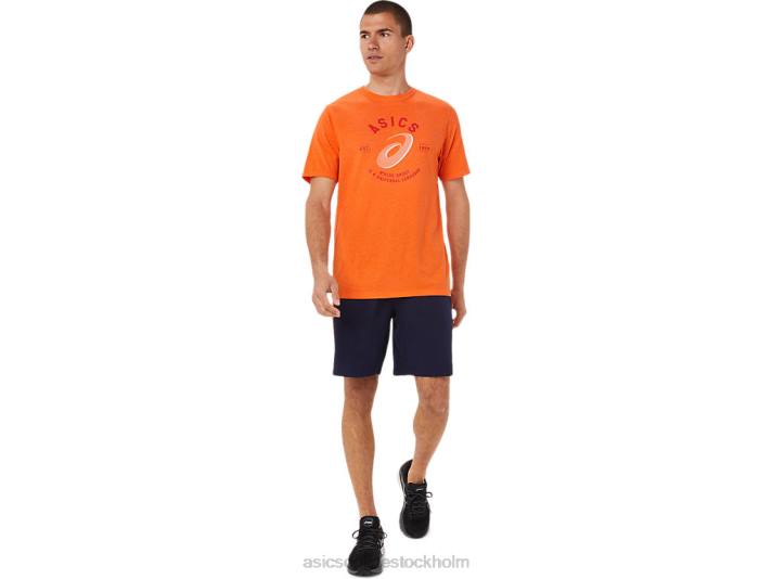 Asics spiral en universell lang t-shirt män D6D01912 ringblomma ljung