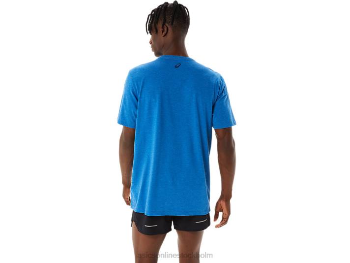 Asics sunrise runner grafisk t-shirt män D6D01108 sjödriven ljung
