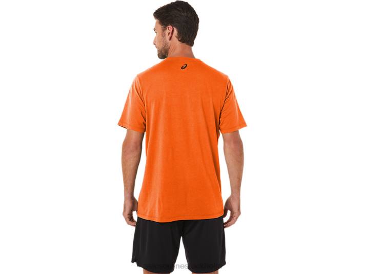 Asics sunrise runner grafisk t-shirt män D6D01186 ringblomma apelsin ljung