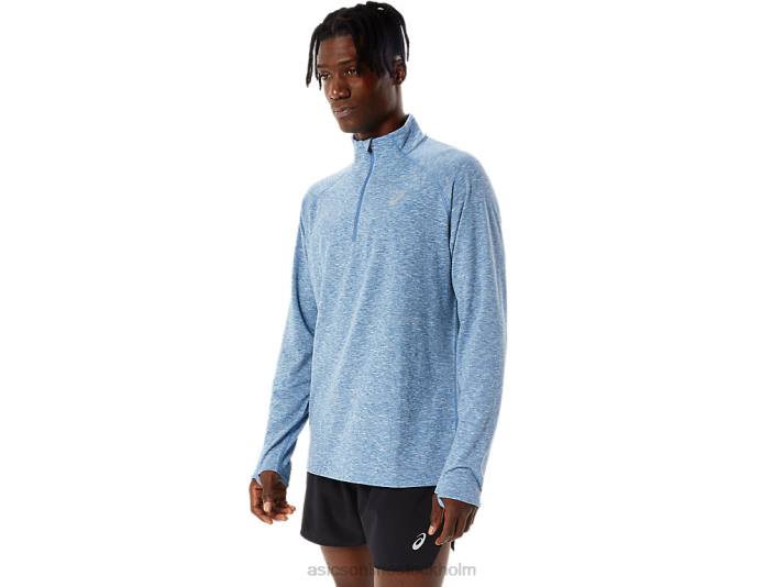 Asics tåg sana 1/2 zip män D6D01084 azurblå ljung