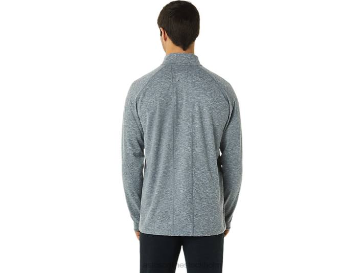 Asics tåg sana 1/2 zip män D6D01414 mörkgrå ljung