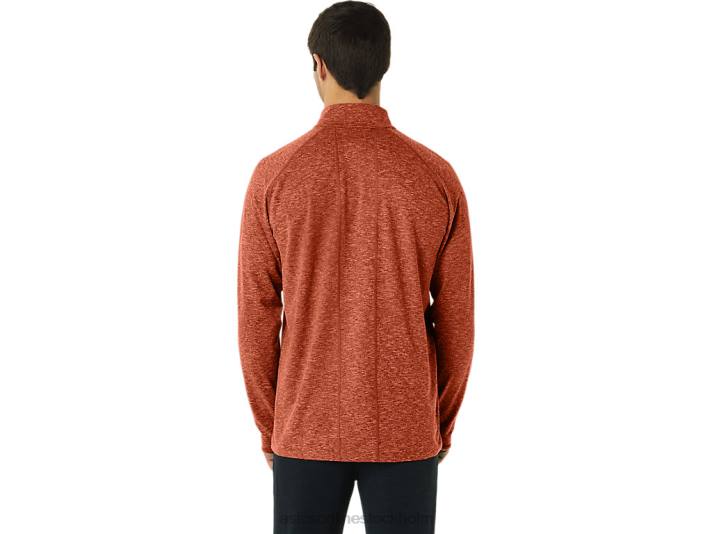 Asics tåg sana 1/2 zip män D6D0194 krydda latte ljung