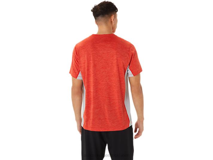 Asics train sana kortärmad män D6D01357 eldröd/piemontegrå