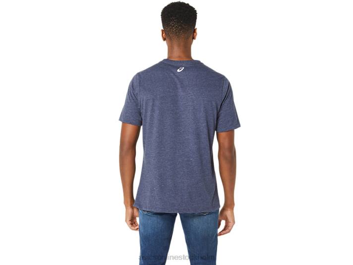 Asics unisex blue jean mile crew t-shirt män D6D025 ärftljung